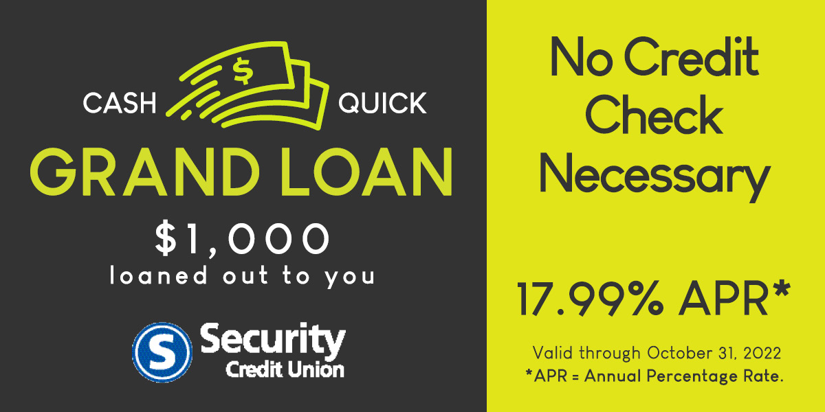 Cash quick grand loan $1000 loaned out to you. No credit check necessary.