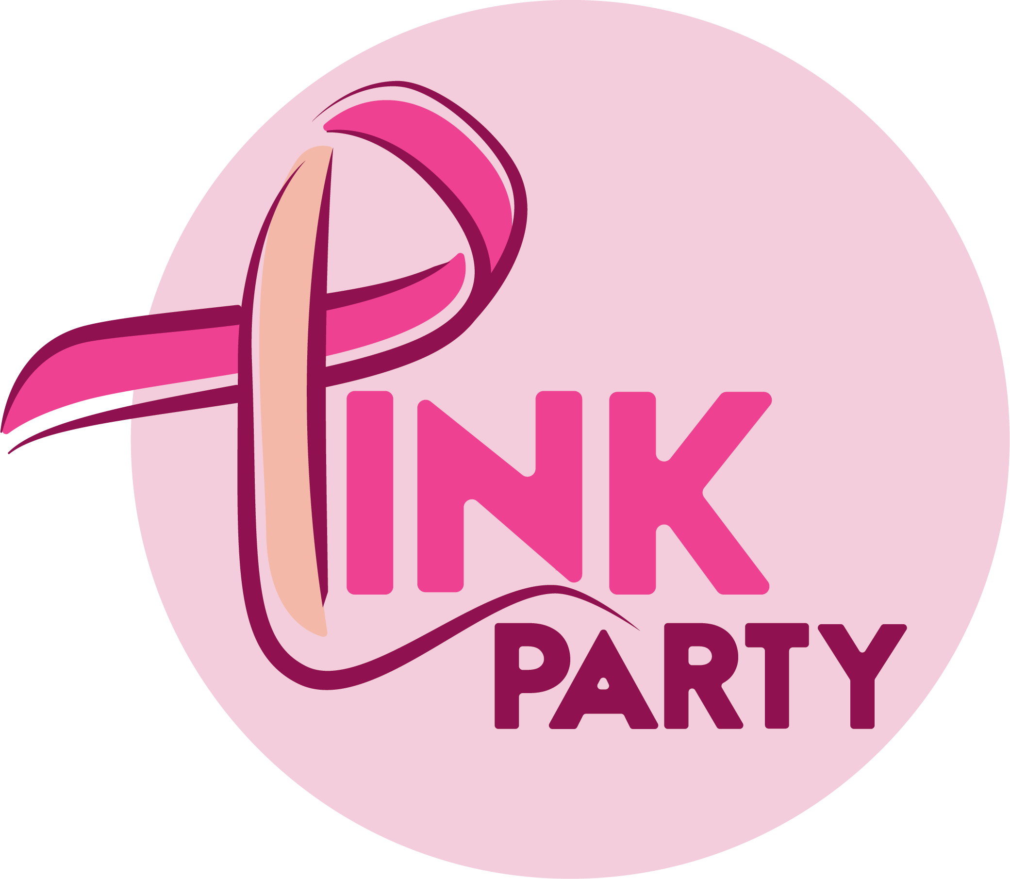 Pink Partee Logo - with circle