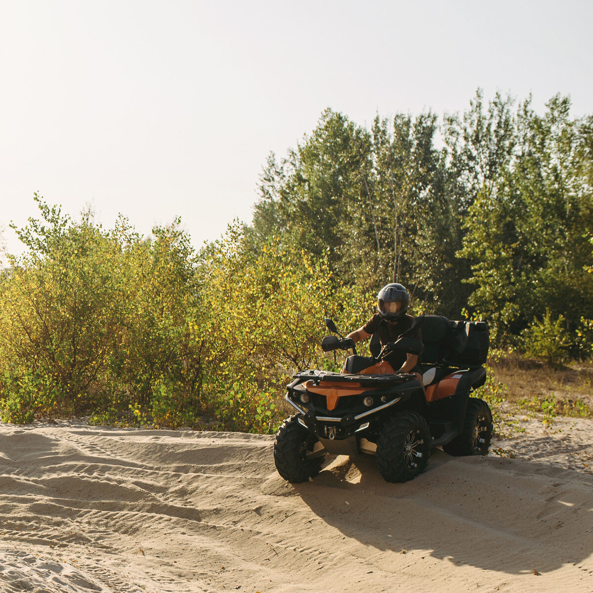 4-Wheeler riding in the dirt